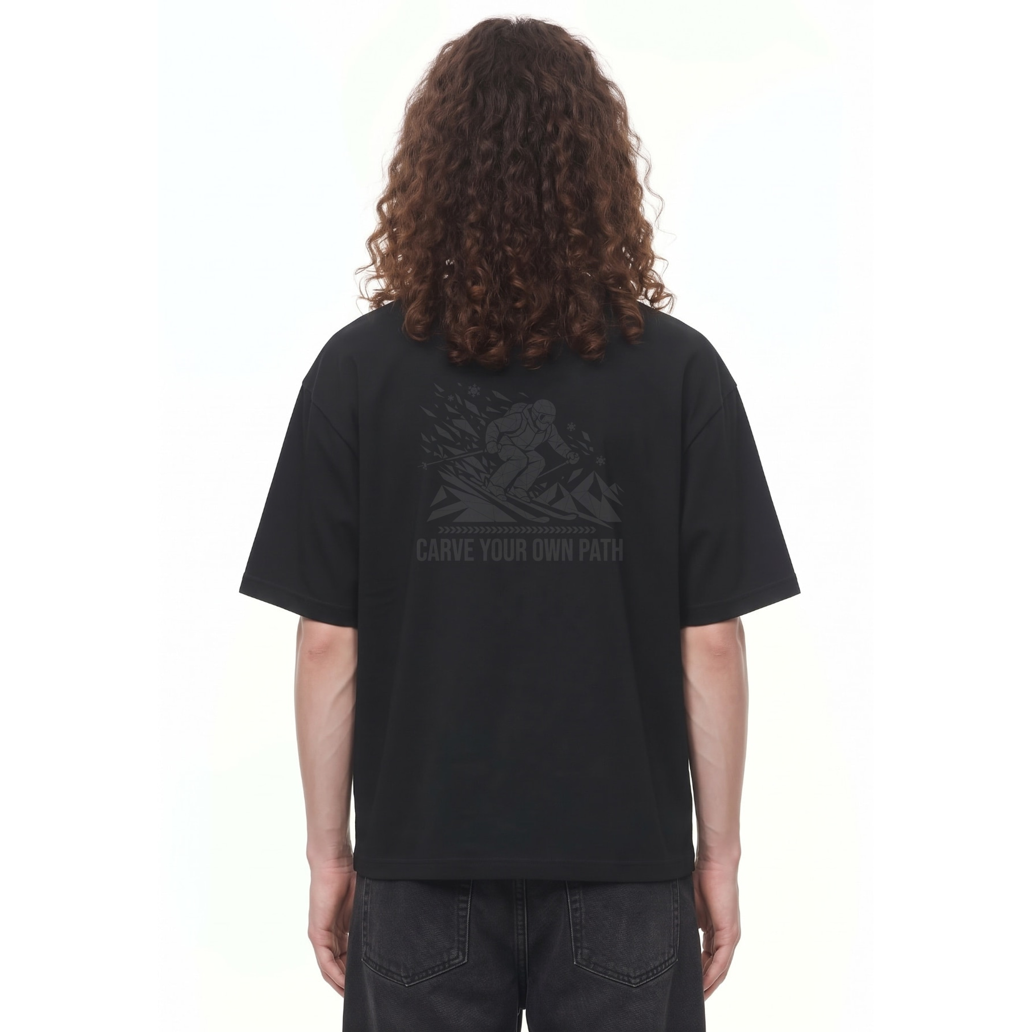 Starlight Powder Ride Graphic Tee — Back · Black