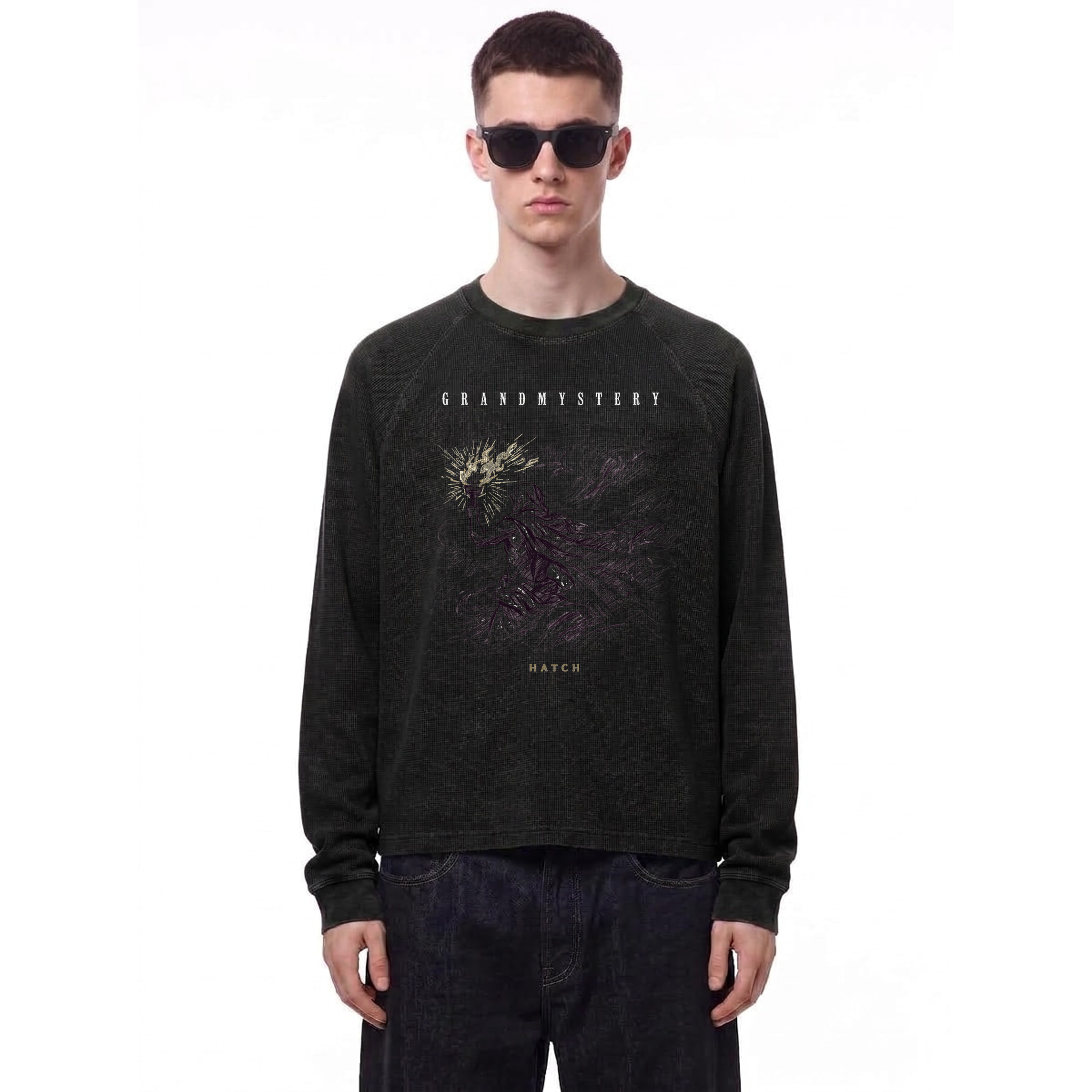 Grand Mystery Torch Sketch Long Sleeve — Cover · Black