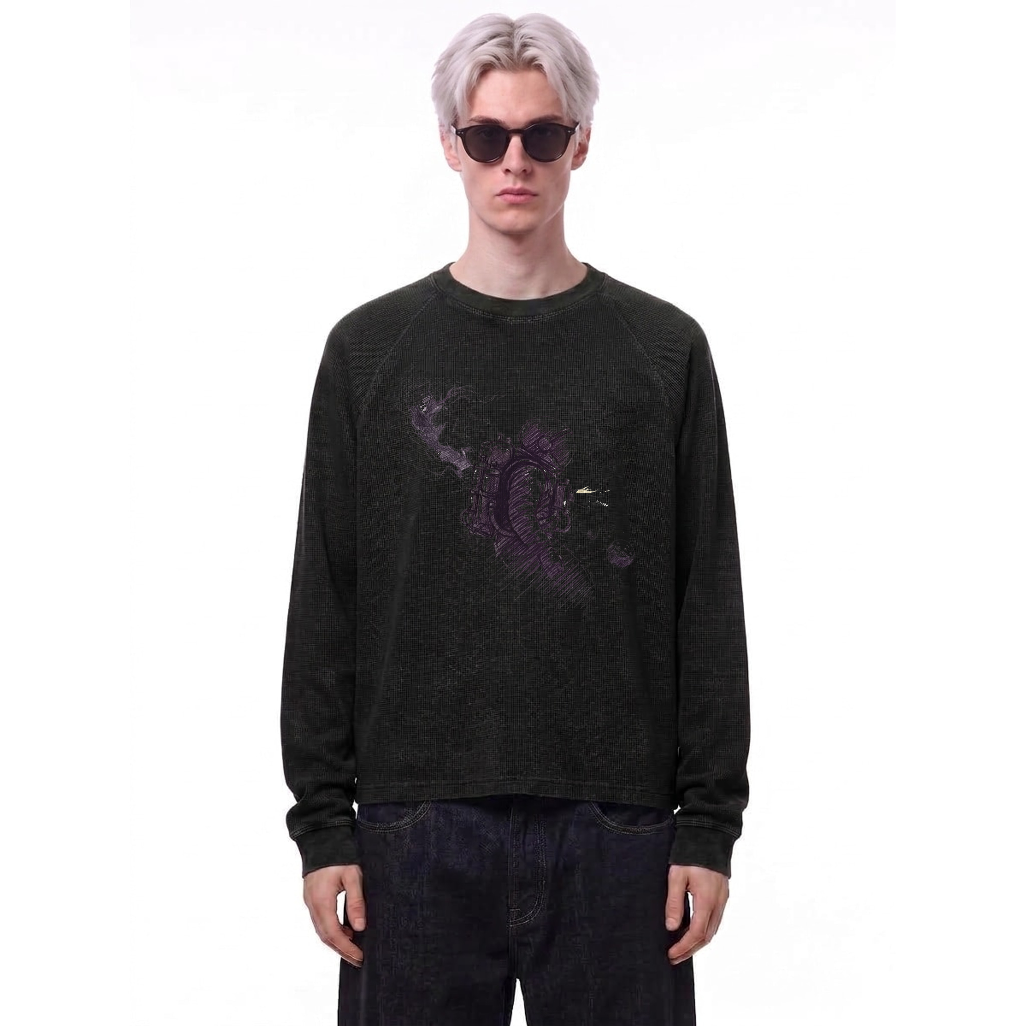 Astral Drifter Sketch Long Sleeve — Cover · Black