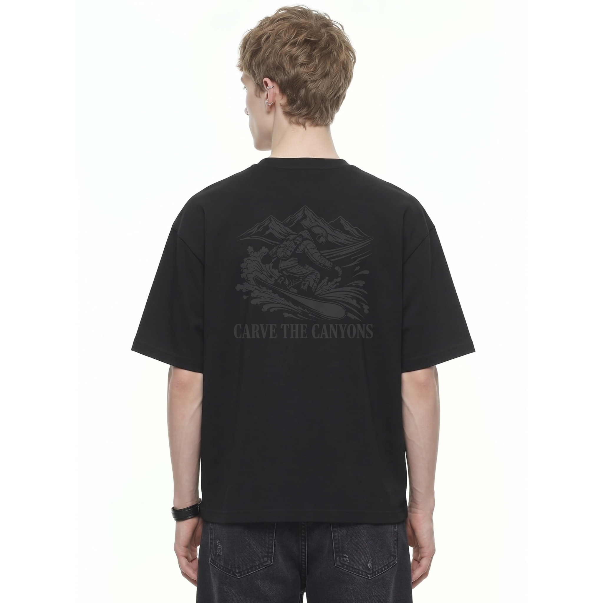 Belief Carve the Canyons Graphic Tee — Back · Black