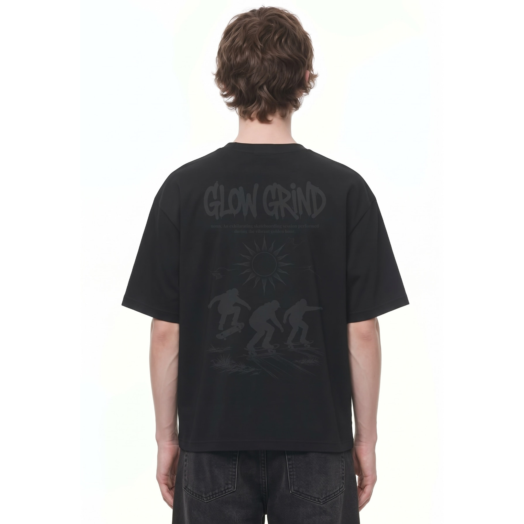 Cold Rush Glow Grind Tee — Back · Black