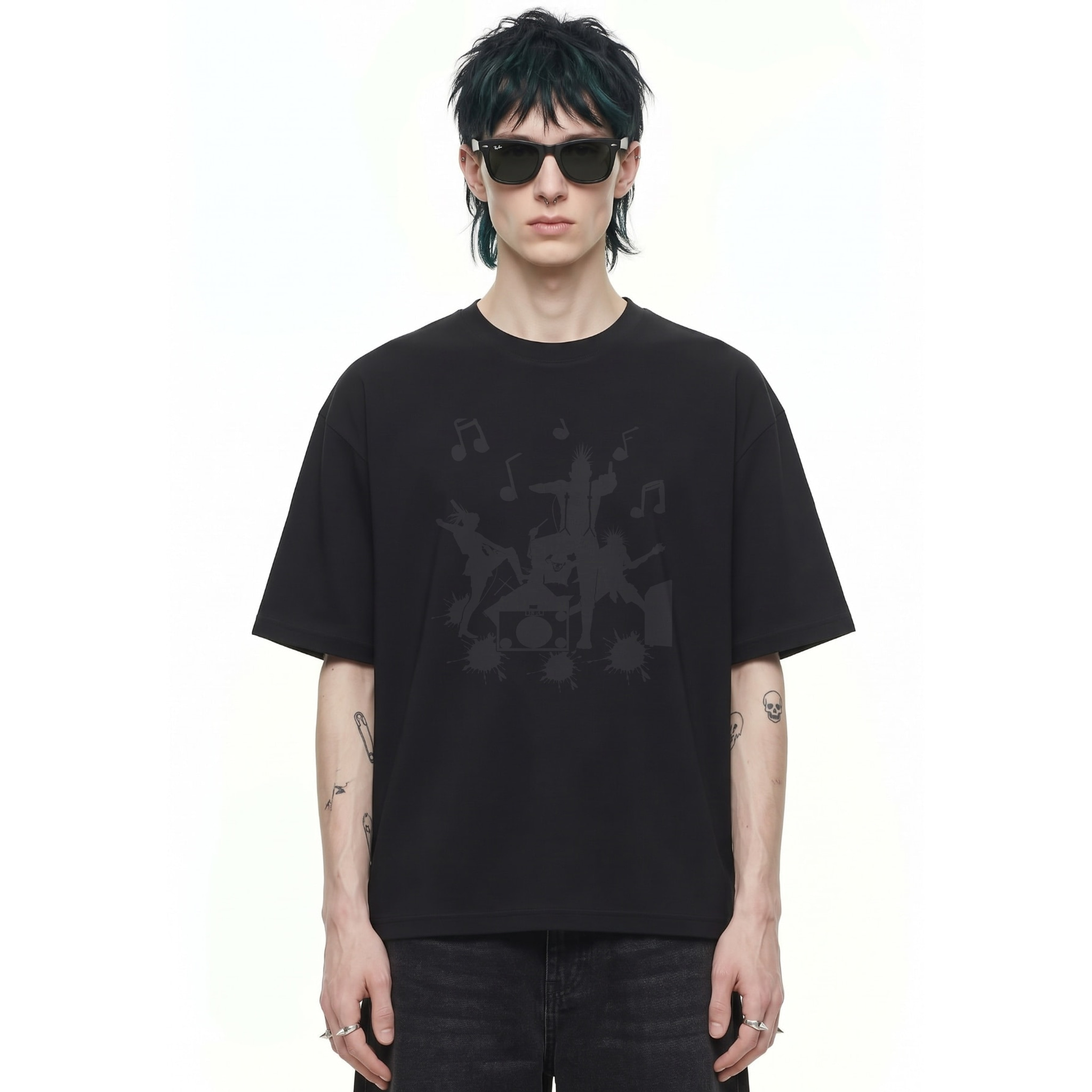 Analog Riot Graphic Tee — Cover · Black
