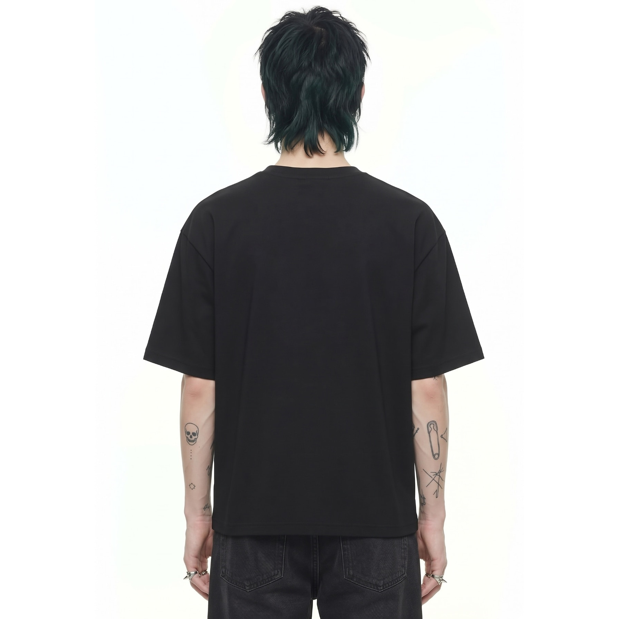 Cosmic Traveler Voyager Graphic Tee — Back · Black