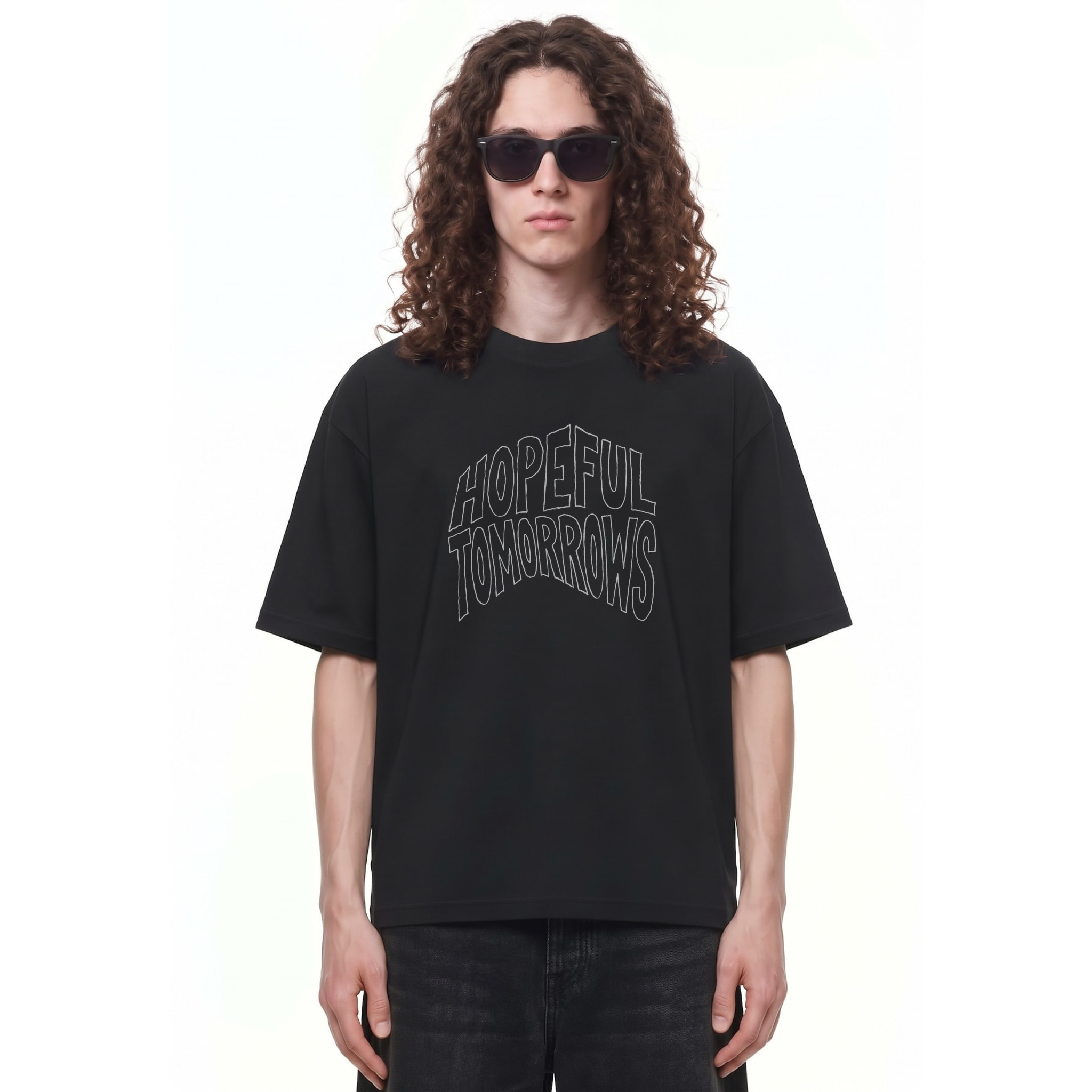 Hopeful Tomorrows Graphic Tee — Cover · Black